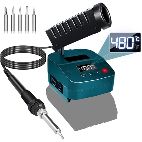 GZYZ Juego de soldador inalámbrico compatible con batería Bosch de 18 V BAT portátil con protección