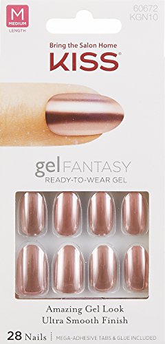 Kiss CHROME MEDIUM OVAL GEL FANTASY Nails 