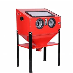 220L Heavy-Duty Media Blasting Cabinet – Sand & Shot Blaster with Abrasive Grit System and LED Work Light