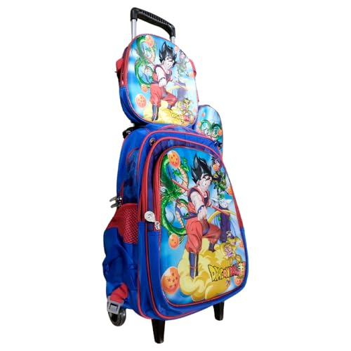 Kit Mochila Dragon 3D com Rodinhas + Lancheira Térmica + Estojo Escolar