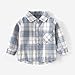 Boys Flannel Plaid Shirts Loose Long Sleeve Button Shacket Shirt Jacket Girls Fall Winter Clothes for 1-10 Years