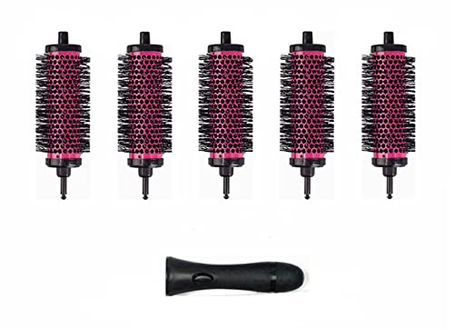 LIGICKY Haarbürsten set rundbürste Mit Abnehmbaren Rollen Rundes Styling Werkzeug für lockiges Haar, 5 Rollen (5 cm) + 1 Griff, Klein LIGICKY Haarbürsten set rundbürste Mit Abnehmbaren Rollen Rundes Styling Werkzeug für lockiges Haar, 5 Rollen (5 cm) + 1 Griff, Klein