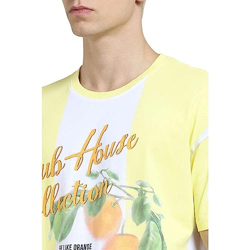 Image of Jack & Jones Men's Cotton Printed Relaxed Fit Crew Neck T-Shirt