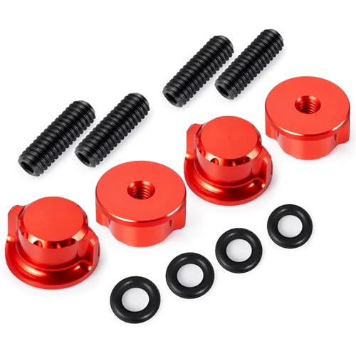 RC���[�V���O�p�[�c For Traxxas For Slash 1/10 �����t�����g���A�V���b�N�}�E���g�X�e�A�����O�u���b�N�����P�[�W�A�_�v�^ 2Wd �V���[�g�R�[�X�g���b�N���i RC(Adapter-Red)