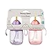 Tommee Tippee Starter Weighted Straw Baby & Toddler 10oz Sippy Cup for 6 Months+, with Silicone Weighted Straw and Easy-Hold Handles, BPA Free, Pink & Purple, Pack of 2