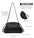 KingTo Clutch Purses for Women, Soft Cloud Bag Fashion Dumpling with Ruched Pouch Handbag for Crossbody Shoulder (black)