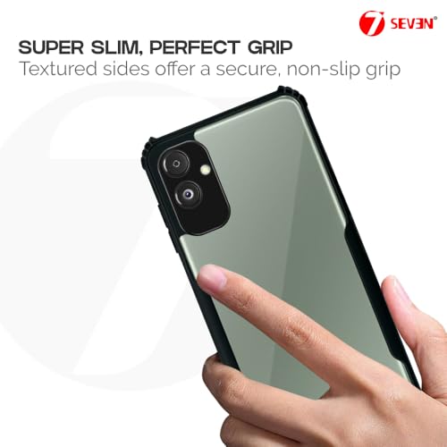Image of 7SEVEN Ipacky Back Cover for Samsung F14 Mobile Back Case Shock Proof Design Camera Edges Protection Crystal Clear Phone Case Precise Cutouts Matte Black Soft Bumper Phone Cover