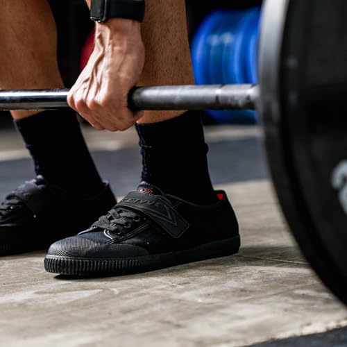 Fe Lo 1920 PWRLFT Powerlifting Minamilistc Low Top Performance Canvas Shoes, Maxiumum Traction Sole, Reinforced Strap - for Powerlifters2