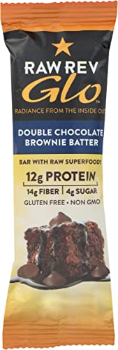 Raw Rev Double Chocolate Brownie Batter Plant-Based Protein Bar, 10g