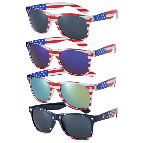 Giga Gud 4th of July USA Flag American America USA Flag Patriotic Sunglasses