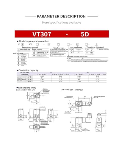 Aspirateur pneumatique VT307 électrovanne de commande de vide - 5