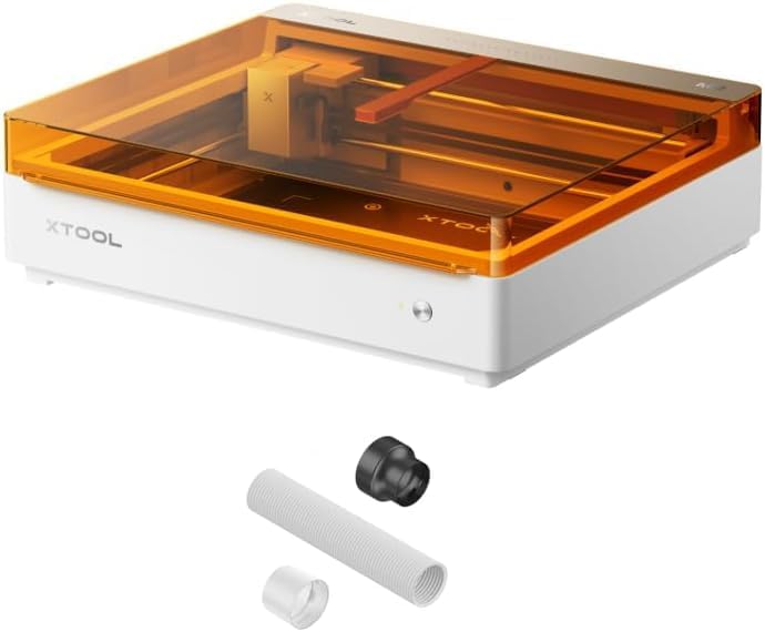 xTool M2 10W Laser Engraver Bundle with moke Purifier Adapter, Built-in Dual Cameras, Class 1 Enclosed Safe Laser Engraving Machine for Home DIY Craft on Wood, Leather, Felt, Fabric, Paper
