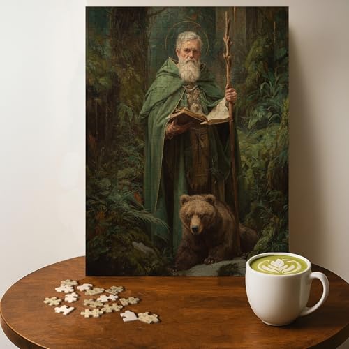Casse-tête ST Saint Gall Gallus Chrétien - 500 Pièces Bois, 20 x 15 po