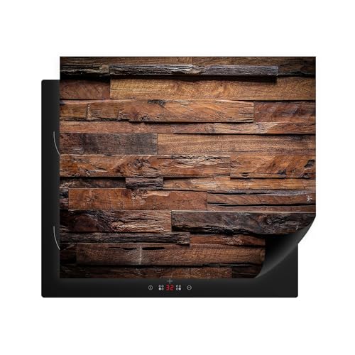 Placa protectora de plástico para placa de inducción, cubierta de vitrocerámica, madera, marrón, 60 x 52 cm, cubierta para vitrocerámica, antideslizante, protección para placa de inducción