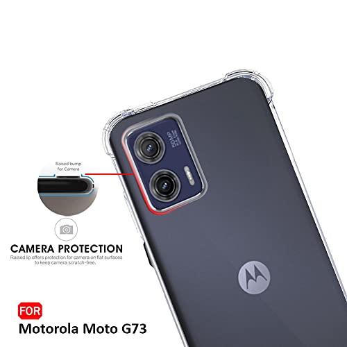 Image of TheGiftKart Crystal Clear Back Cover Case for Motorola Moto G73 5G | Shockproof Soft TPU Case | Cushioned Edges for Ultimate Protection Back Cover Case (TPU, Transparent)