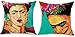 2 pièces peintures à l'huile Frida Kahlo Selfie taie d'oreiller en lin de coton, taie d'oreiller de voiture, coussin de canapé, taie d'oreiller câlin décoratif 45,72 cm X 45,72 cm