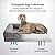 Bedsure Dog Bed Sofa Large - Washable Orthopedic Dog Sofa & Couch with Removable Flannel Zipper Cover,Grey,89x63x18cm