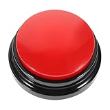 ibasenice Hundeknopf mit Aufnahmefunktion aus Langlebigem Kunststoff Roter Haustier Kommunikationsbuzzer Interaktives Hundespielzeug für Training und Alltag mit Hunden und Katzen