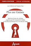 Plus sur Gaines (Clefs-conc Anglais-litt&Atilde;&copy;rature) (French Edition)