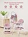 High Chairs for Babies and Toddlers, 4 in 1 Convertible Baby High Chair, Portable High Chair for Travel with Adjustable Height and Back, Foldable HighChair with Wheels& Pu Cushion