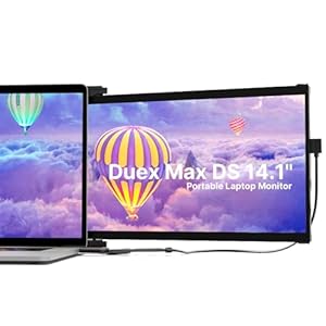 Mobile Pixels Duex Max DS 14,1” Moniteur Portable, FHD 1080p, USB-C/HDMI, Compatible avec PC 14–17”, Windows/macOS/Android/Switch