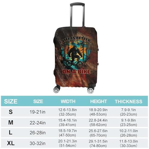 Vintage USA Flag Bigfoot Cycling Travel Suitcase Protector Luggage Cover Protective Washable Anti-scratch Baggage Cover2