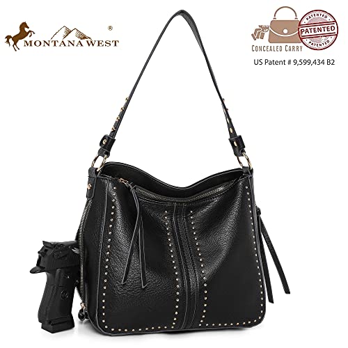 Montana West Shoulder Bag For Women Hobo Bags Crossbody Black Purse Women's Shoulder Leather Handbags Mwc-1001S-3Bk #TOP2