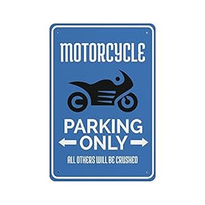 Motorfiets parkeerbord, motorfiets bord, motorfiets cadeau voor biker teken, motorfiets decoratie, motorrijder cadeau…