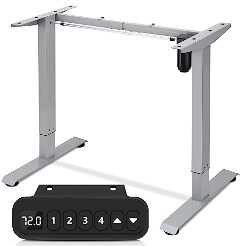 Ikodm Escritorio De Altura Regulable Eléctricamente Regulable En Altura, Telescópico, 2 Posiciones, Con Control De Memoria Y Sistema Anticolisión, Soporta Hasta 80 Kg, Color Gris Ikodm Escritorio De Altura Regulable Eléctricamente Regulable En Altura, Telescópico, 2 Posiciones, Con Control De Memoria Y Sistema Anticolisión, Soporta Hasta 80 Kg, Color Gris