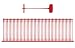 Amram 1 Inch Standard Tagging Attachments, 5,000 Pieces, 50 Per Clip- Red