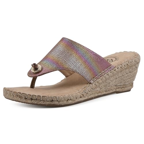 Image of WHITE MOUNTAIN Women's Beachball Espadrille Wedge Sandal