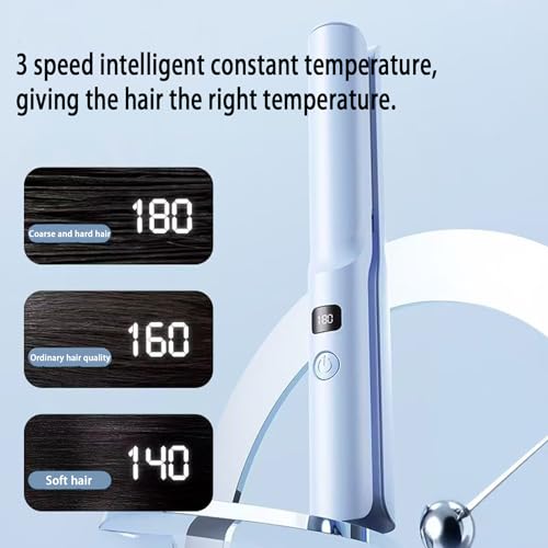 Plancha de cabello 3 en 1 rizadora y alisadora USB miniatura 2