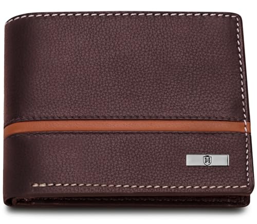 HORNBULL Denial Brown Leather Wallet for Men | Wallets Men with RFID Blocking | Mens Wallet Leather (Image - 1)