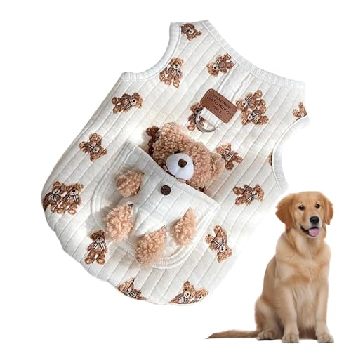 Abrigos De Clima Frío Para Perros - Chaqueta De Cachorro A Prueba De Viento, Chaleco Para Gato Aislado | Vestido De Perro Forrado De Polar Cálido, Ropa De Invierno Acogedora, Chaqueta De Algodón Para