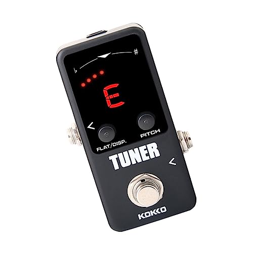 WESIEVYA Pedal De Efectos Pedalera De Guitarra Afinador De Guitarra Afinador De Bajo Guitarras Pedal De Guitarra Exquisita Herramienta De Afinación Guitarra Clásica Aluminio Black