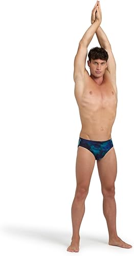 Miniatura 5 de ARENA Performance Hero Camo - Traje de baño para hombre, a prueba de cloro, traje de entrenamiento intensivo MaxLife