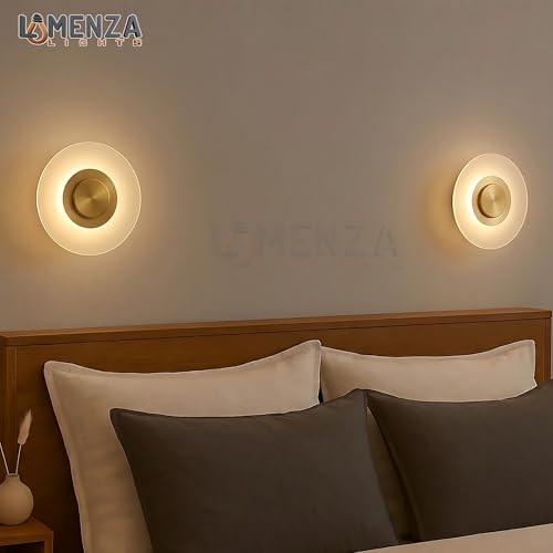 Image of Spiral Gride Glow 3-in-1 LED Wall Light | Modern Fancy Lights for Living Room, Bedroom Wall Decor, Home Decoration Items & Indoor Luxury Night Lamp (Golden Accent, Pack of 1)