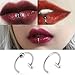 Dhdfisd Fake Lip Ring Snake Bite Jewelry Alt Emo Goth Y2k Fashion Non Piercing Adjustable Fake Lip Piercing for Women Men(lip ring)