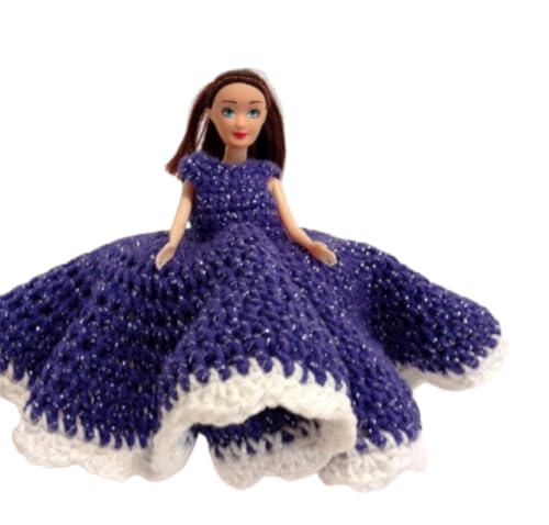 Toilet Paper Cover Doll Sparkle Blue White Retro...