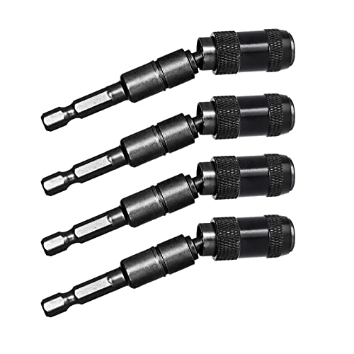 Pivoting Bit Tip Holder 1/4âMagnetic Screw Drill Tip Pivot ScrewdriverÂ Bit Holder Magnetic Screw Holder Extender Bendable in 20Â° Angle for Corners or Tight Spots (Black, 4 Pcs)