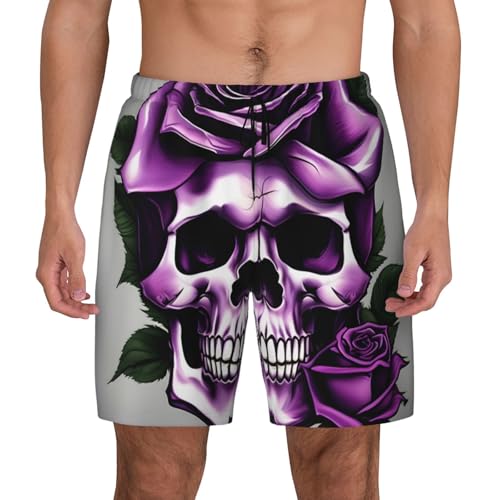 Pantalones cortos de natación hombre bañador piscina surf fitness morado