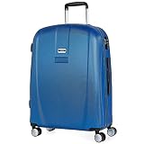JASLEN - Valigia trolley 60 cm mezzo ABS print. Rigida, resistente, robusto e super leggero. Maniglia telescopica, 4 ruote. Lucchetto TSA integrato 56560, Colore Blu