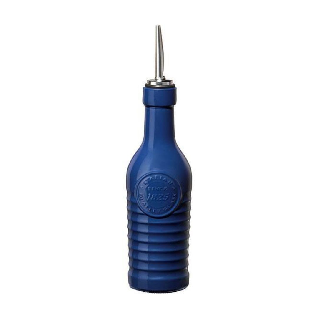 Botellas con tapón vertedor Bormioli Rocco en vidrio azul para servir con precisión