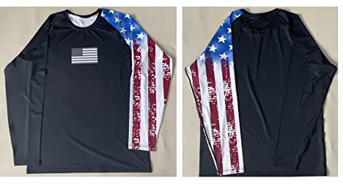American Flag Mens Long Sleeve Rash Guard Compression Gym Trainning Casual Tops for BJJ jiu Jitsu3