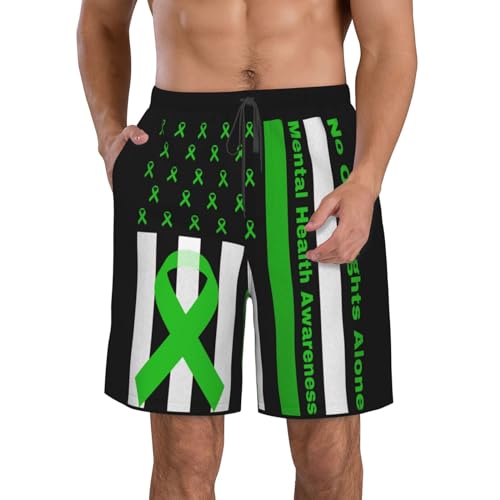 Men's Beach Shorts Drawstring Quick Dry Running Shorts Comfortable Loose Gym Shorts Swimsuit Pants with Pockets2