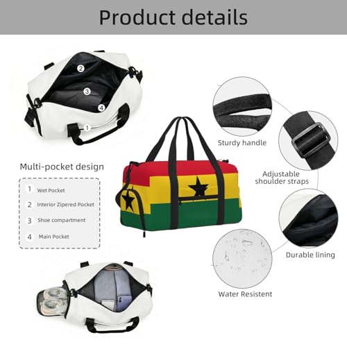 Bandolera de mano con bandera de Ghana para lucir tus raíces con orgullo 5