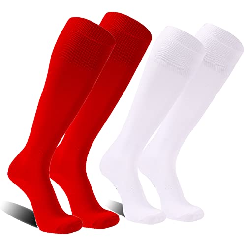 Image of FOOTPLUS Baseball Softball Socks,Unisex Over Knee High Solid Sports Rugby Summer Soccer Camps Socks