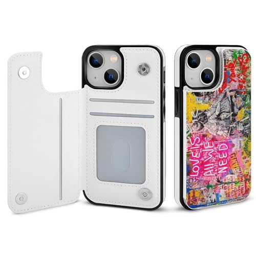 Banksy �o���N�V�[ ���_���A�[�g iPhone14Plus�p �P�[�X�y�S�@��Ή��z�A�C�t�H��14�v���X�p �P�[�X �蒠�^ �X�}�z�P�[�X ���z�^ �X�^���h�@�\ PU���U�[ �S�ʕی� �ϏՌ� �g�уJ�o�[