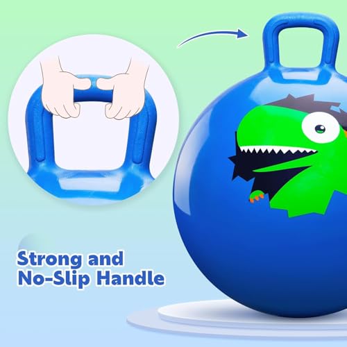 PlayZap Hopper Balls for Kids 6-12, 20 Inches Bouncy Ball with Handle, 20" Inflatable Bouncing Hopper, 50cm Jumping Toys, Garden Hopping Toys Girls Boys Gifts - Image 6