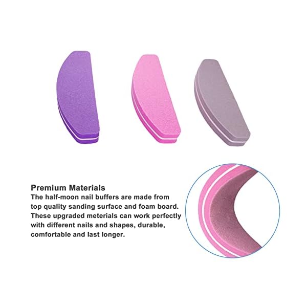 Nail File and Buffer (6 Pcs), Buffer Block Nail Files Double Sided 100/